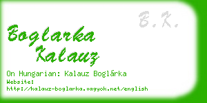 boglarka kalauz business card